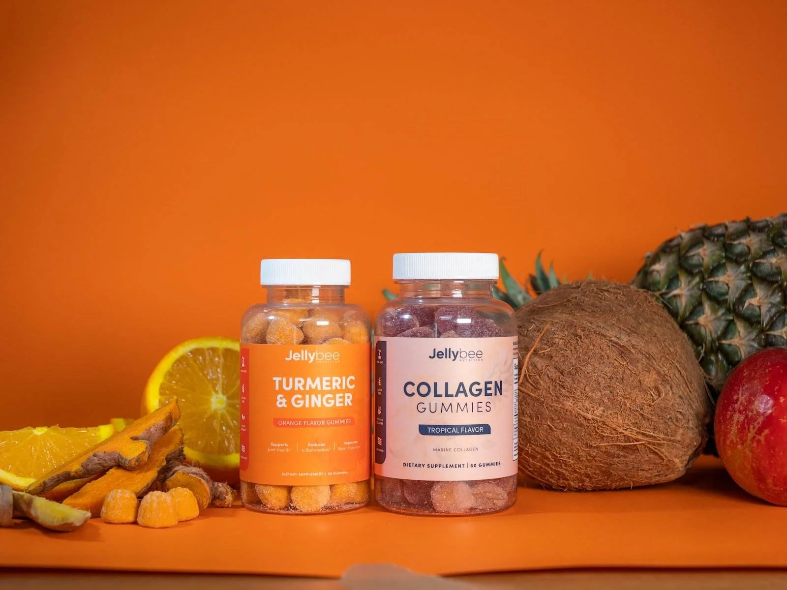 3 glass bottles dietary supplements