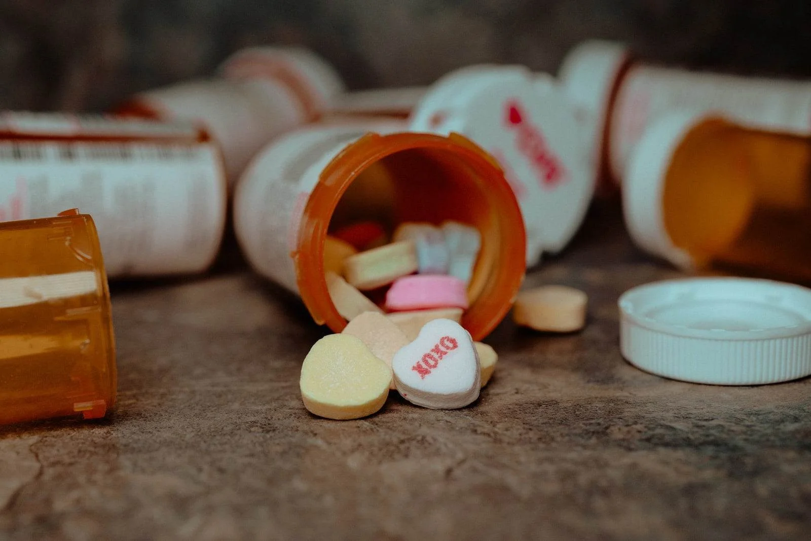 a close up of vitamins and minerals